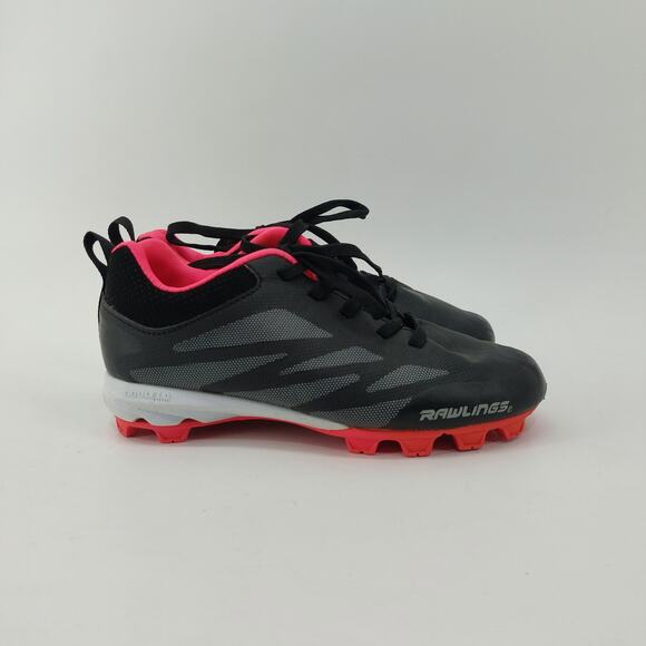 Rawlings Girls Soccer Black Shoes Size 1.5 Baseball Softball Cleats - Picture 6 of 12